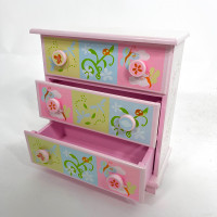 Jewellery Storage Box - Pastel floral jewelry dresser