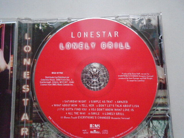 Cd musique Lone Star Lonely Grill Music CD dans CD, DVD et Blu-ray  à Lévis - Image 3