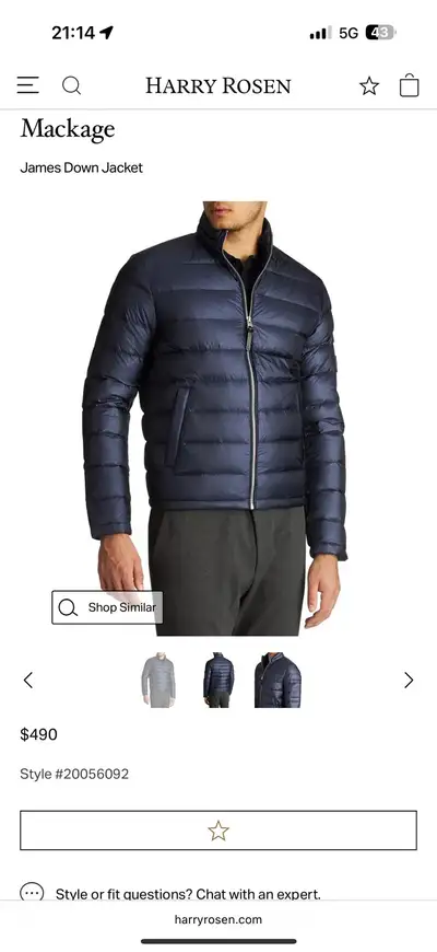 Mackage men’s coat sz 40, View more