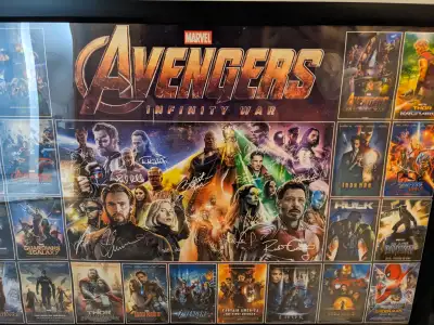 Hey there I am selling away my AVENGERS Infinity War Poster - All Movie Poster Up To Infinity War Ra...