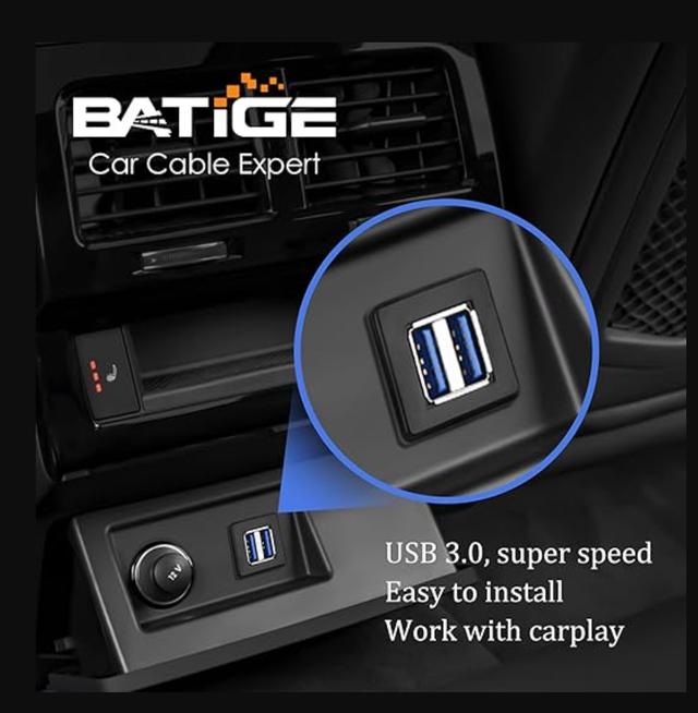 BATIGE Dual Ports Square USB 3.0 Panel Flush Mount Extension Cab in ATV Parts, Trailers & Accessories in City of Toronto - Image 8
