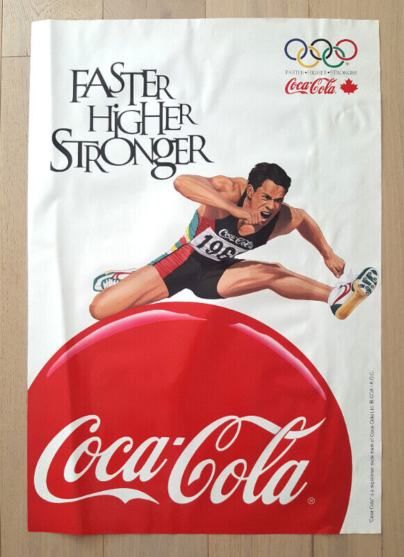 Large 1996 Coca-Cola Atlanta Olympic Poster in Arts & Collectibles in City of Toronto
