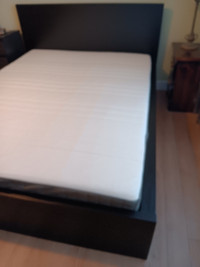 Ikea  Queen malm bed frame and mattress-bought new April 2023-