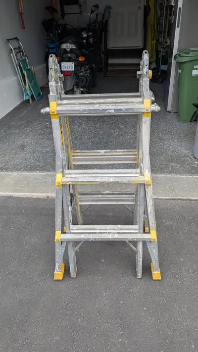 Portable extendable ladder from 4ft to 13ft, versatile multi use from step ladder to higher jobs.