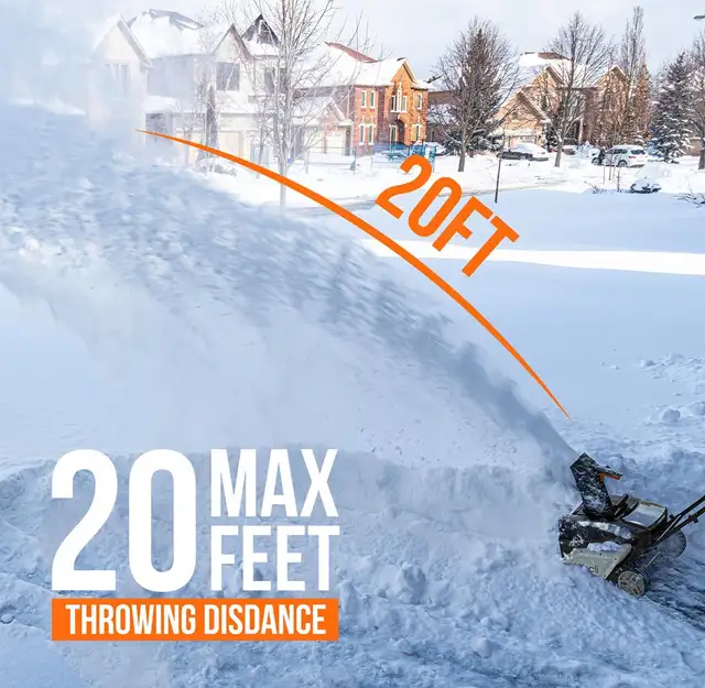 Cordless Snow Blower, 20-inch Snow Thrower  in Snowblowers in City of Toronto - Image 4