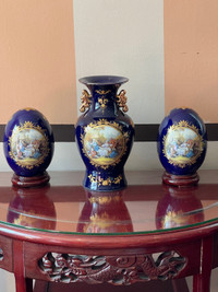 Imperial Lemoges Love Story blue Cobalt Flower Vase - never been