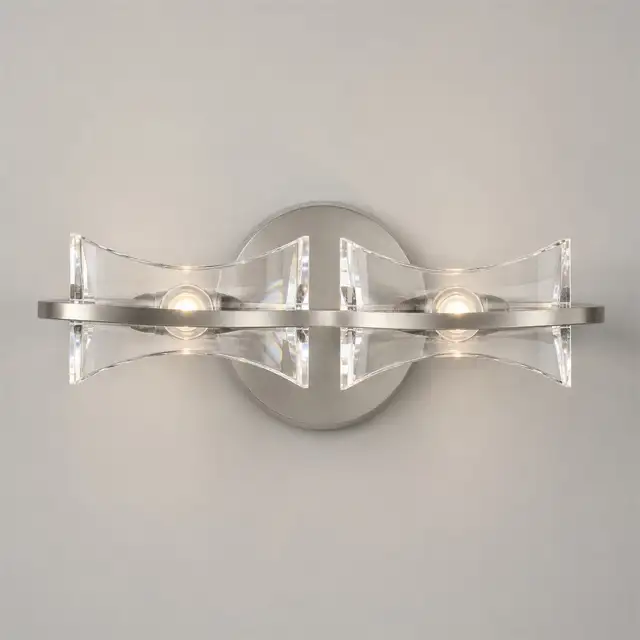 Mantra Krom Satin Nickel Wall Sconce 0882SN