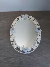 Vintage Inspired Cream and Grey Laura Ashley Decorative Mirror
