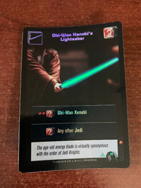Obi-Wan Kenobi's Lightsaber 1999 Star Wars Young Jedi CCG FOIL