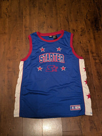 Vintage Starter Sewn Basketball Jersey Blue Red Adult Mens M