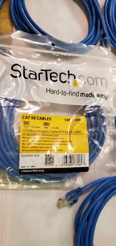 STARTECH CAT 5E BLUE SNAGLESS UTP RJ45 PATCH 10' (3 M) CABLES, View more