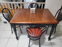 Kitchen wood table, and 4 chairs