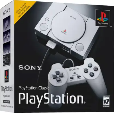 mini PS classic neuf jamais ouvert. 2 manettes, 20 jeux intégrés, View more