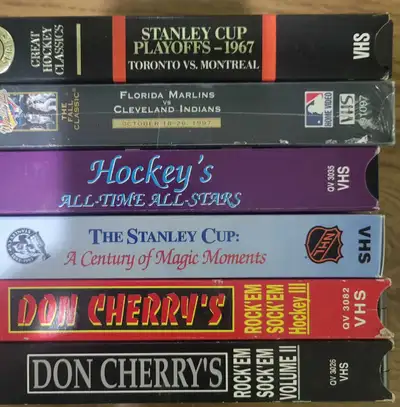 Multiple Sports tapes for sale Most are 2$ 60s 70s and 80s movies and TV shows. I have many more vhs...