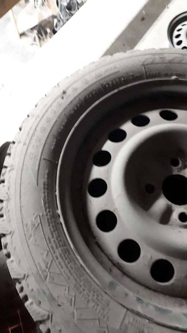 Steel Rims With Snow Tires  in Snowmobiles Parts, Trailers & Accessories in Kitchener / Waterloo - Image 2
