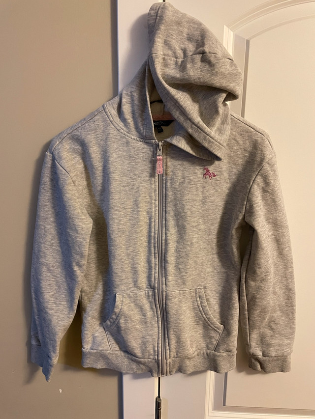 Girl’s grey hoodie size large 10-12 in Kids & Youth in Calgary