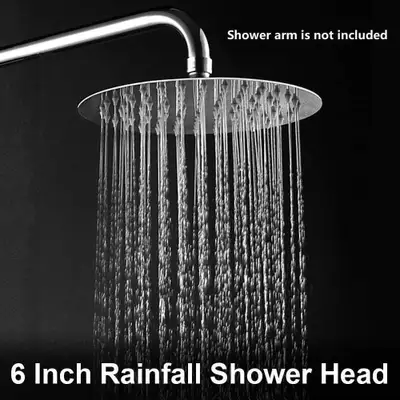 Ultra Thin Circular Rainfall Showerhead. Stainless steel