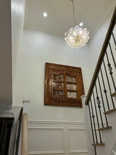 Very large hand carved wooden bird cage  door - needs mirror, View more
