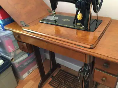 Antique Singer sewing machine , View more