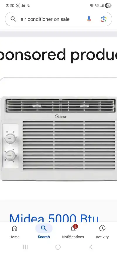 looking for air conditioner, View more