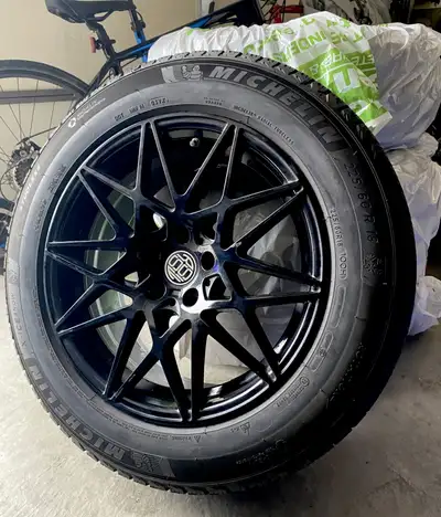 Selling a set of almost brand new Michelin tires on alloy rims. Used less then a month on my BMW. Tr...