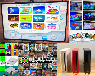 MODDED Nintendo Wii【 150+ WII ╏200+ Gamecube ╏ 999+ More!!  】, View more