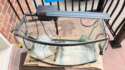 Bow Front Aquarium with Marineland Filter and LED Light, View more