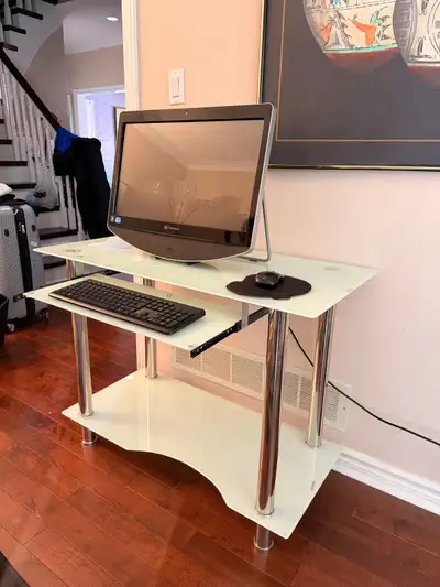 Glass top Computer table, View more