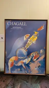 Marc Chagall plaque mounted painting.
