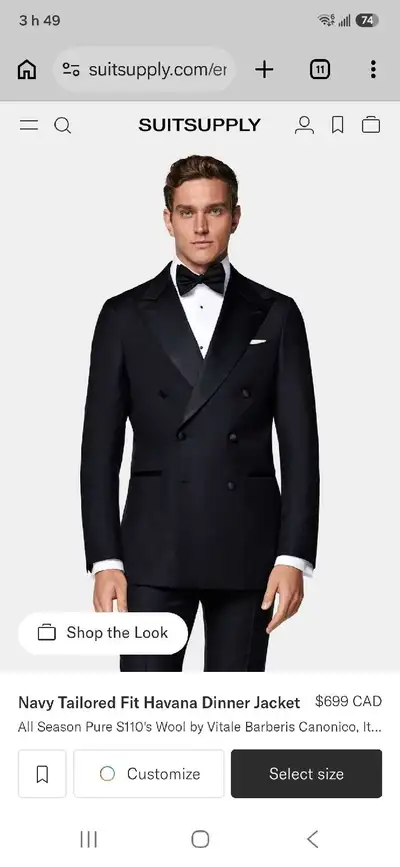 Smoking / tuxedo noir hommes, View more