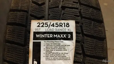 Pneu Dunlop WinterMaxx2 Load Range XL, Studless & M+S/ Grandeur: 225 x 45 R18 (95T) / Model: S8479 (...