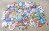 Assorted Bundles of Pin Back Buttons : Movies, TMNT , Music more