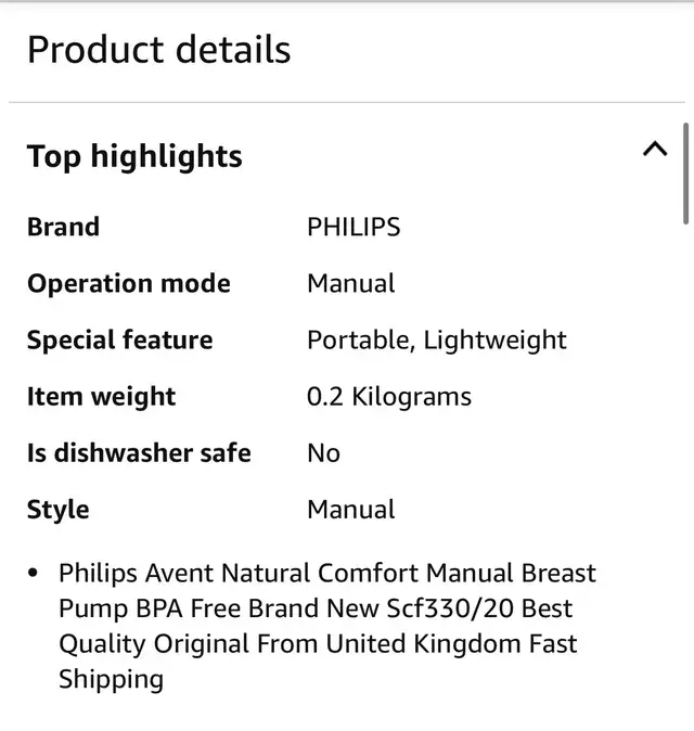 Philips Avent manual Breast pump62864361854083122
