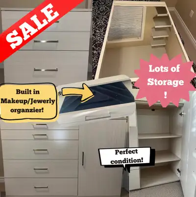 White Bedroom Set (Dresser/Drawer/Mirror), View more