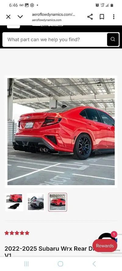 Rear defuser for 2011 to 2021 subaru wrx from aeroflow dynamics. They sent me the wrong part and tol...