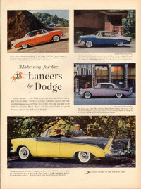 Large (10 ¼ x 14 ) 1956 full page ad for Dodge Lancer Automobile