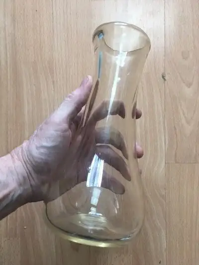 Beautiful Hand Blown Clear Glass Flower Vase Alberta Made, View more