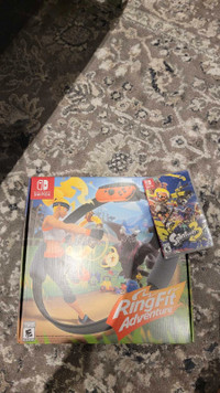 Nintendo switch games splatoon and ring fit