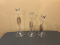 IKEA 3 piece taper candle holder set