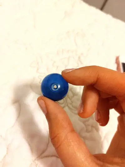 Glass lampwork navy blue beads for jewellry making/essential oil, View more