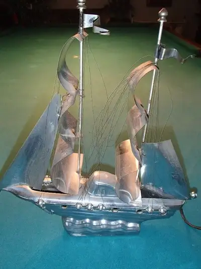 Vintage Tall Ship TV Lamp, View more