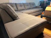 Cozy Grey-Blue Corner Sofa - $125 (Original Price $2K+)