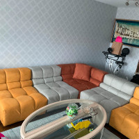 Multicoloured sectional sofa