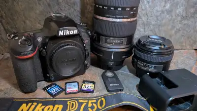 Nikon D750 with Nikon 50mm F/1.8 and Tamron 150-600mm, View more
