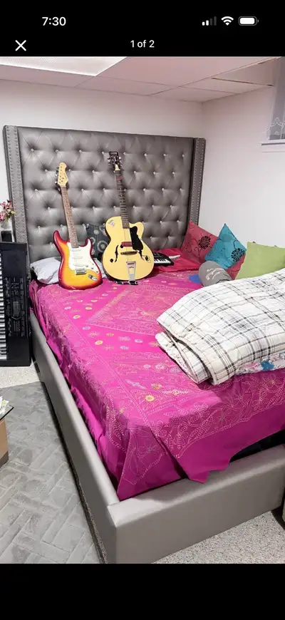 Headboard and frame (queeen size), View more