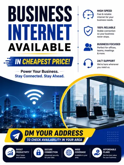  Business Internet Available , View more