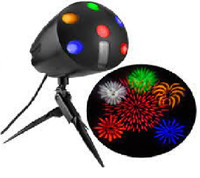 LightShow LED Fireworks Projection Spot Light with Sound - New