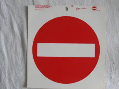 No Entry Vinyl Sticker 6" x 6" - new and unused, View more