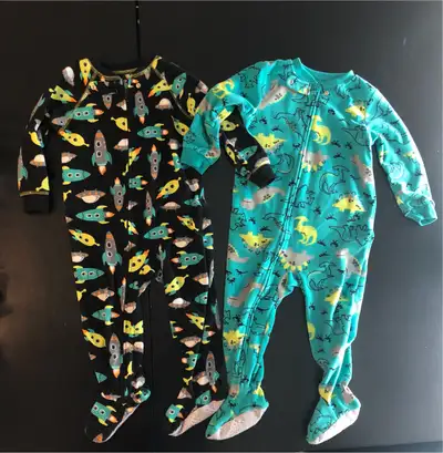 Carters Fleece 2T Fleece zippered Pajamas - used, View more