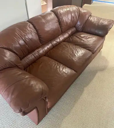 Leather couch, View more